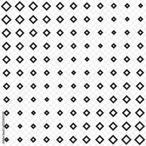 Seamless harlequin pattern-black and white on white and transparent Background. EPS 10.