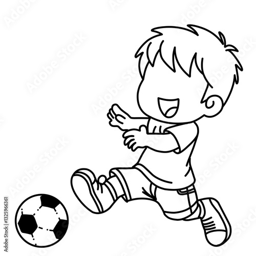 toddler playing football
