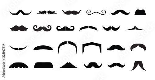  moustache black vector design