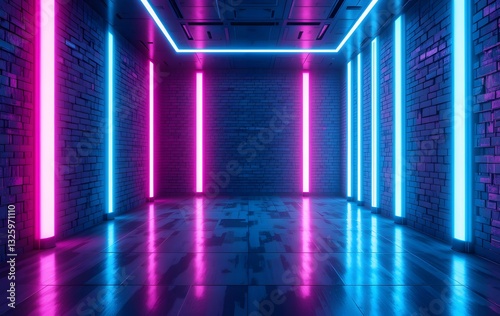 Futuristic Neon Room | Cyberpunk Aesthetic with Pink & Blue Glow