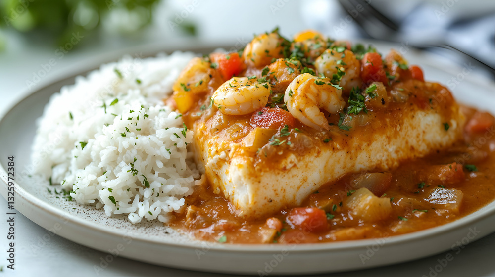 Fish with Shrimp Creole Sauce