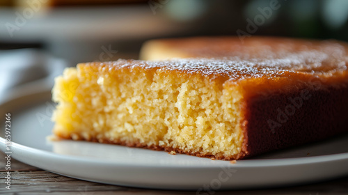 Moist Cornbread Slice