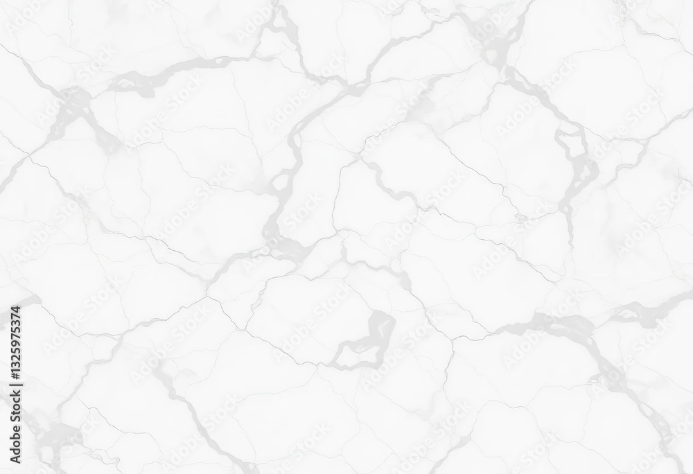 Intricate veining in pristine white Statuario marble, polished surface, marble, veins