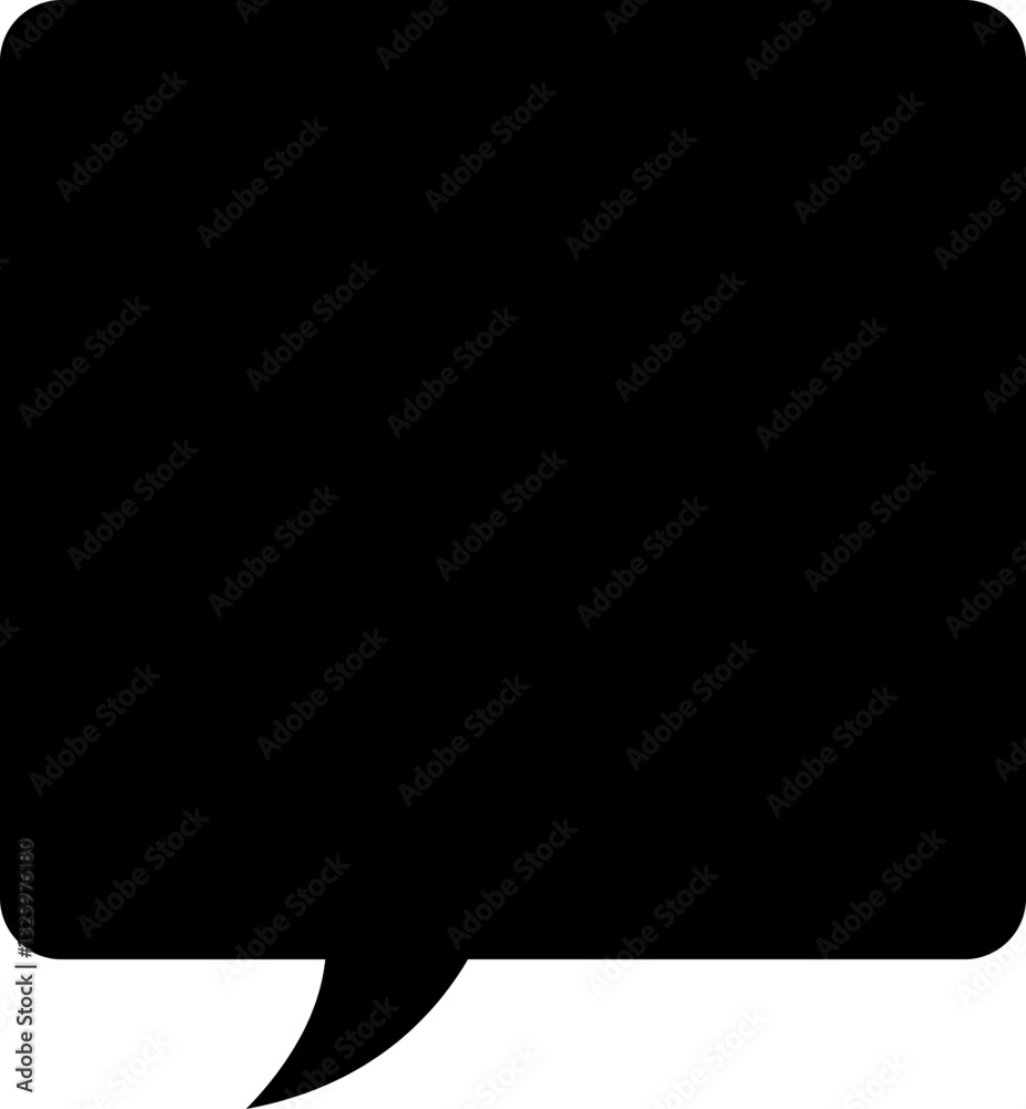Rounded Square Speech Bubble icon.
Chat dialog box black silhouette isolated.
Blank chat box balloon text vector.
Speak bubble text or chatting box.
Transparent background. Rounded Square Speech Bubble icon.
Chat dialog box black silhouette isolated.
Blank chat box balloon text vector.
Speak bubble text or chatting box.
Transparent background.