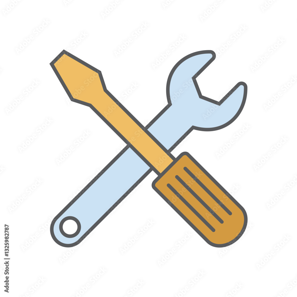 screwdriver equipment icon flat design screwdriver equipment icon flat design
