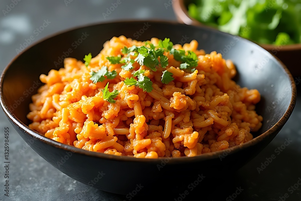 Delicious spicy rice dish kitchen food photography cozy home close-up culinary delight Delicious spicy rice dish kitchen food photography cozy home close-up culinary delight