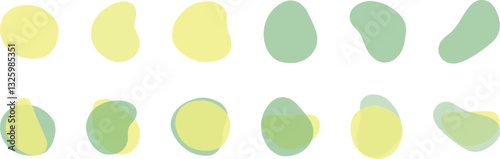  Round abstract organic shape collection