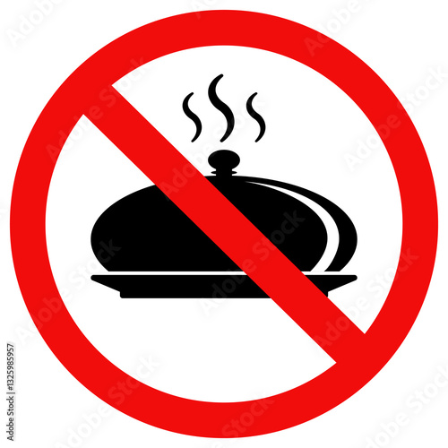 Forbidden food platter vector icon. Flat vector illustration design.