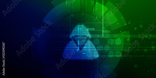 2d illustration Cyber crime and internet privacy hacking. Network security, Cyber attack, Computer Virus, Ransomware, and Malware Concept
