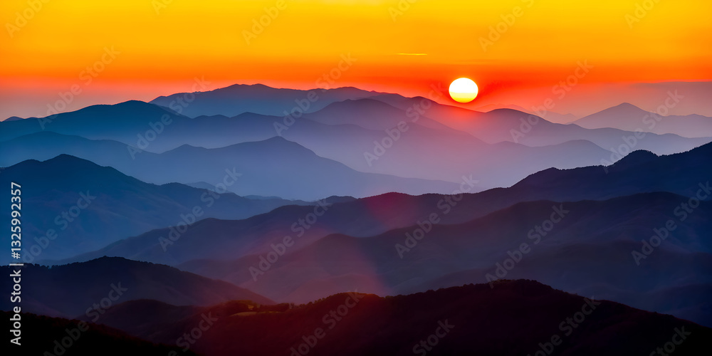 Obraz premium sunrise in mountains