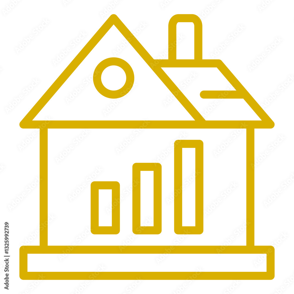 Vector Design House Stats Icon Style Vector Design House Stats Icon Style