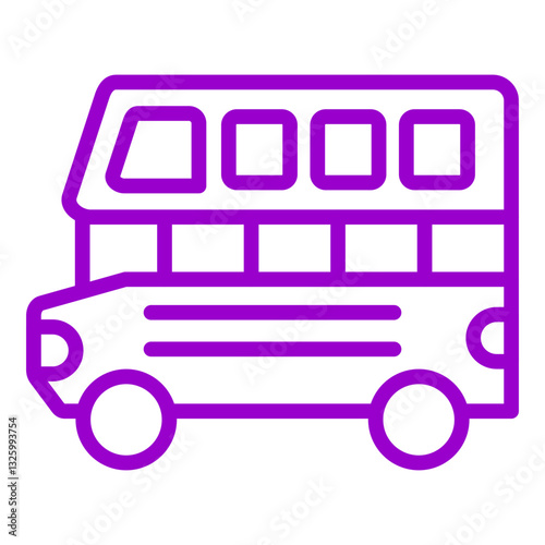 Vector Design Double Decker Icon Style