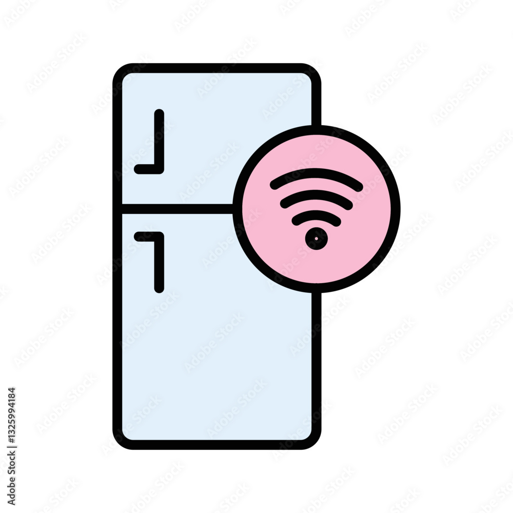 Smart Fridge Vector Icon Smart Fridge Vector Icon
