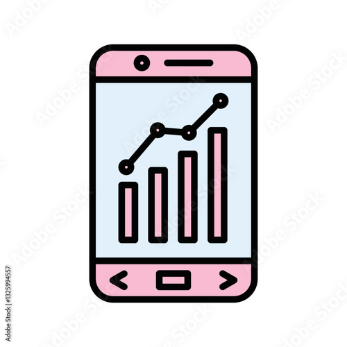 Mobile Analytics Vector Icon