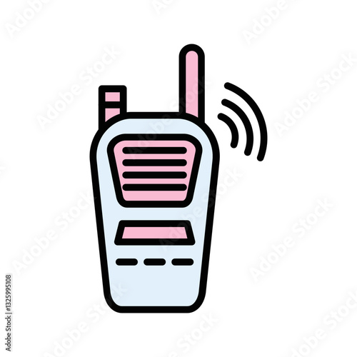 Hand crank radio Vector Icon