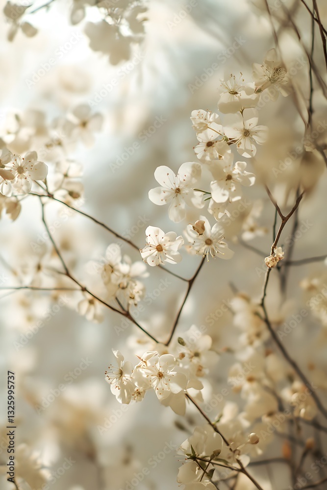 cherry blossom in spring, Generative AI cherry blossom in spring, Generative AI