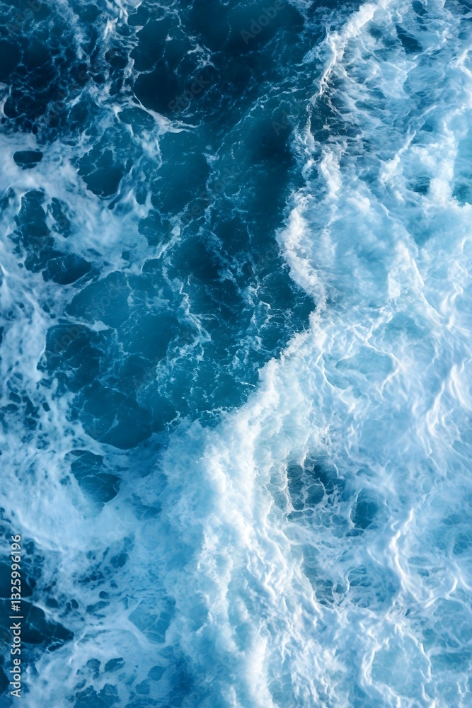 blue water wave, Generative AI blue water wave, Generative AI