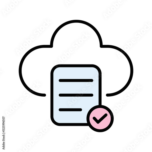 Cloud Compliance Vector Icon
