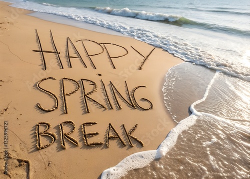 Spring Break Colorful Foam Letters. Several bold multicolored letters build the term spring break