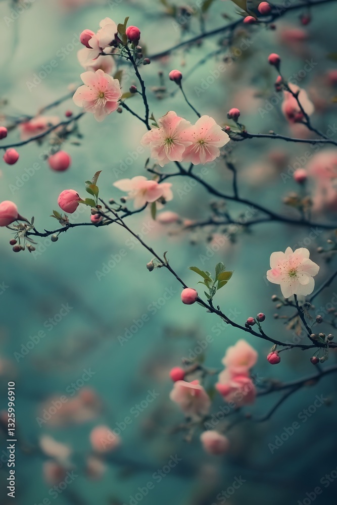 cherry blossom, Generative AI cherry blossom, Generative AI
