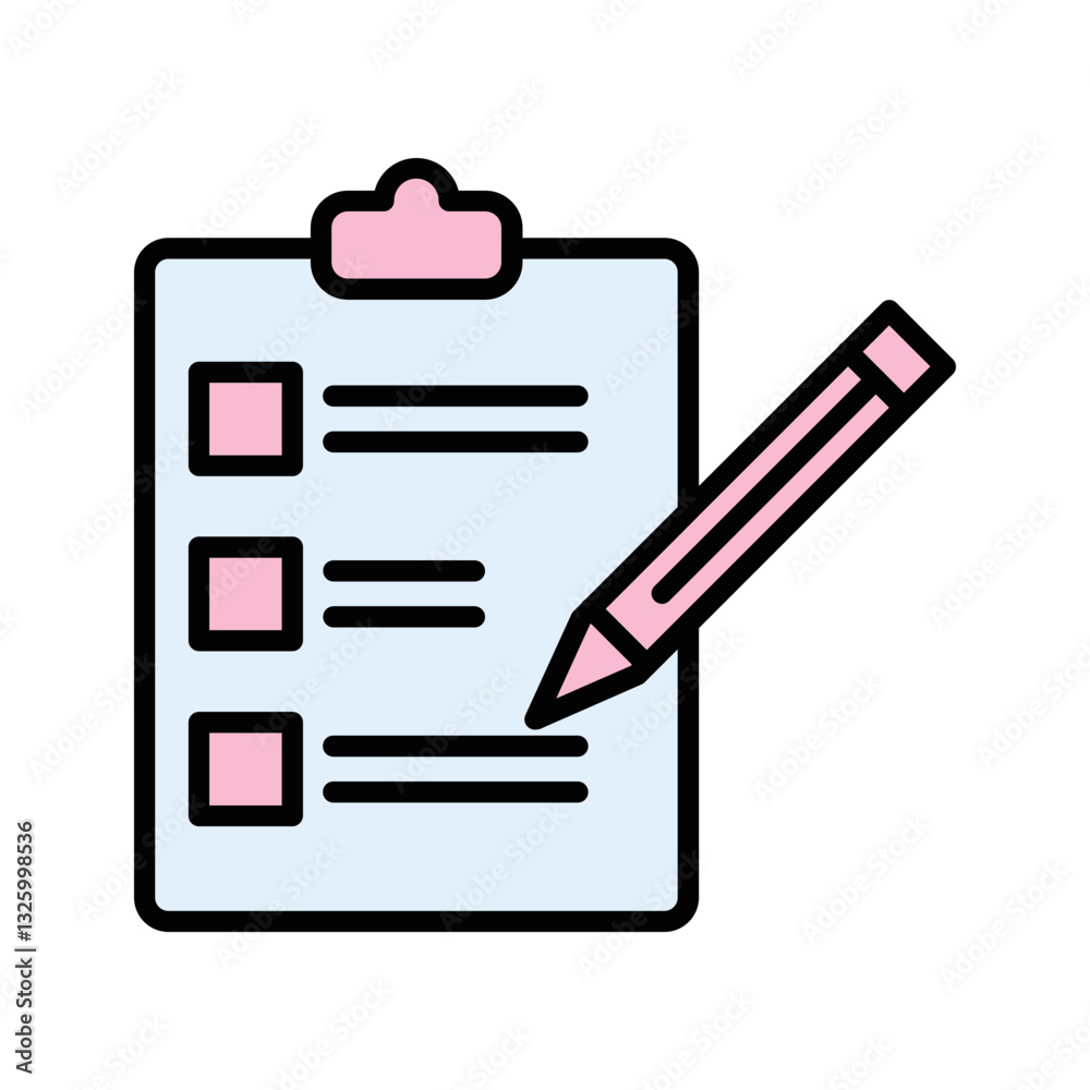 Writing Pad Vector Icon Writing Pad Vector Icon