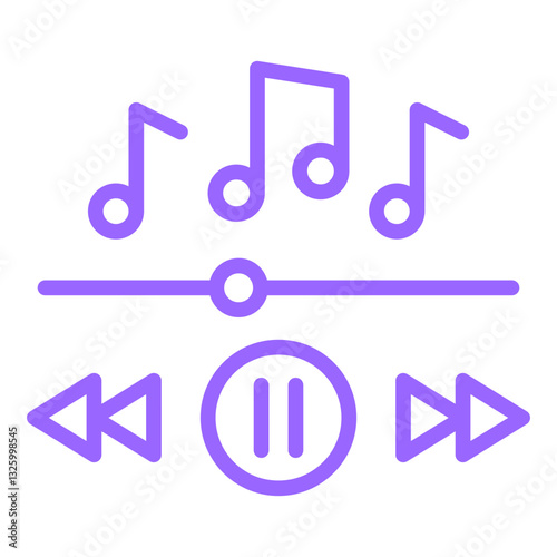 Vector Design Music Icon Style