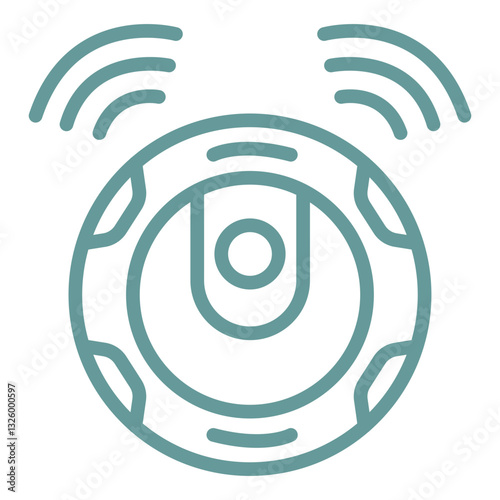 Vector Design Robotic Vaccum Icon Style