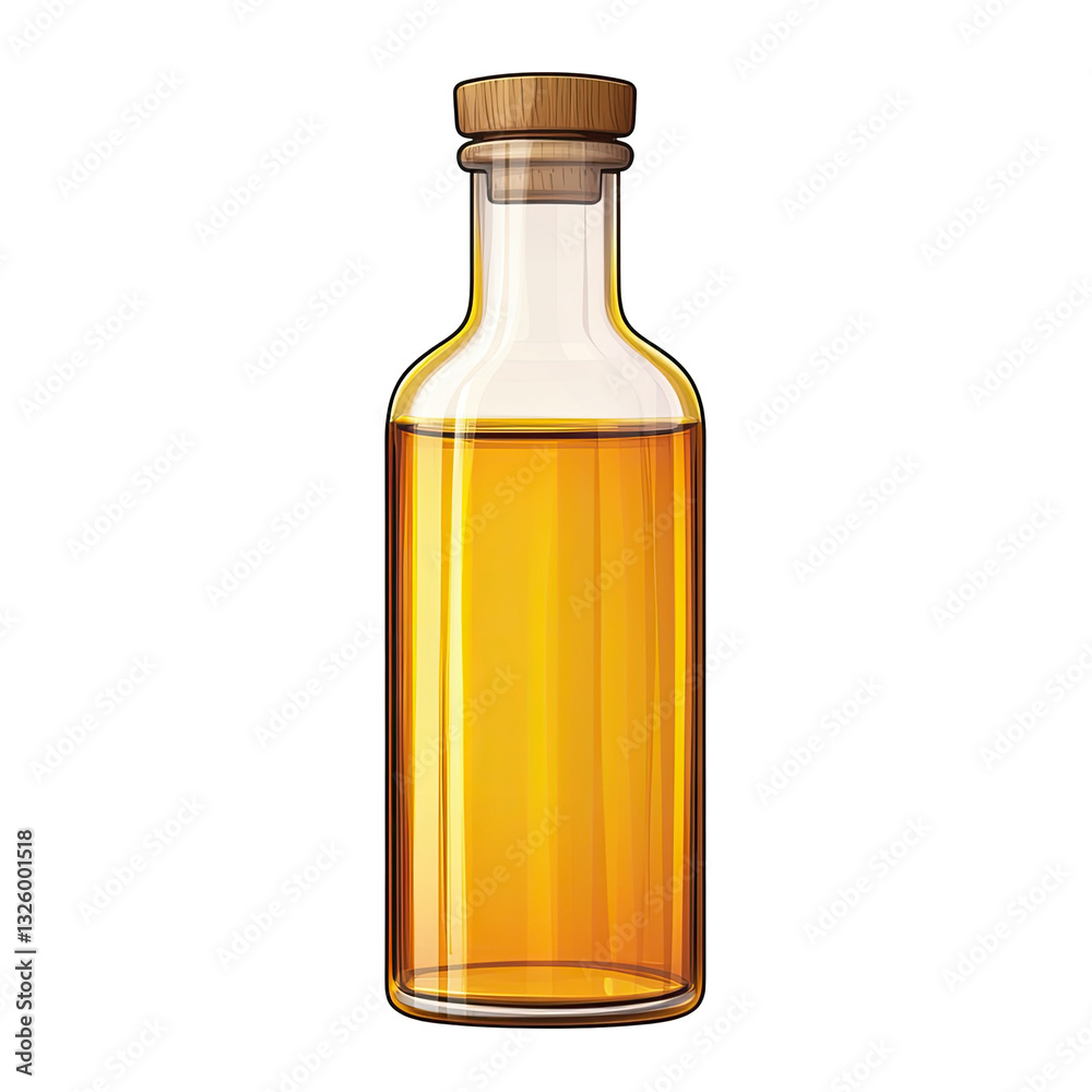 Amber Liquid in Glass Bottle Amber Liquid in Glass Bottle