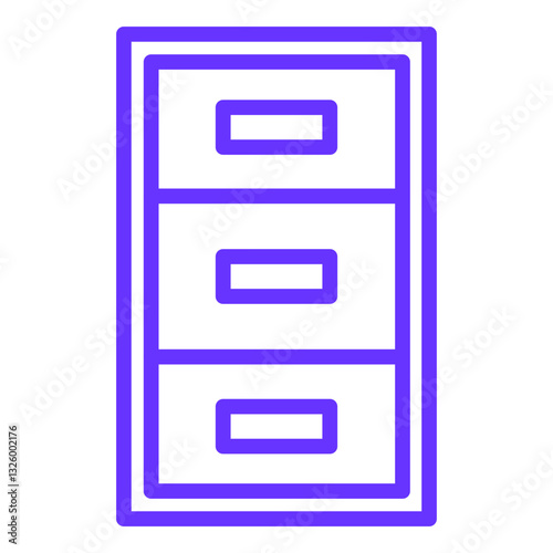 Vector Design Filing Cabinet Icon Style