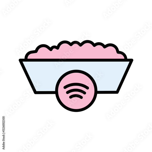 Smart Cat Litter Box Vector Icon