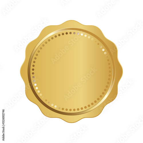 premium gold template slogan circle