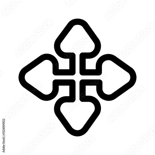 abstract move Shape line icon 
