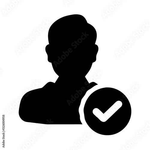 User profile icon with check mark