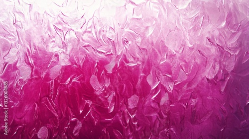Rippled twilight patterns in vibrant magenta and frosted silver plain background