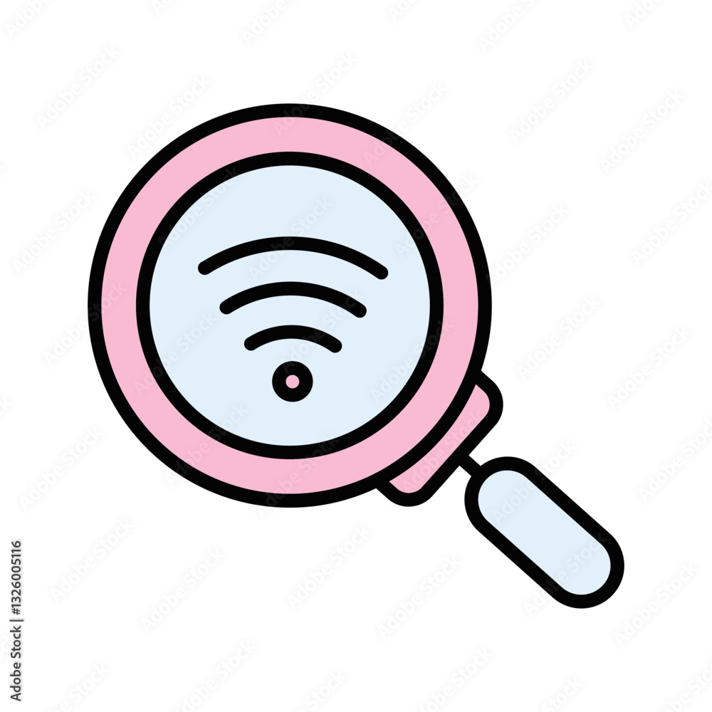 WiFi Analyzer Vector Icon WiFi Analyzer Vector Icon