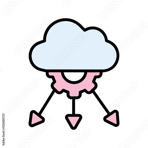 Network Load Balancing Vector Icon