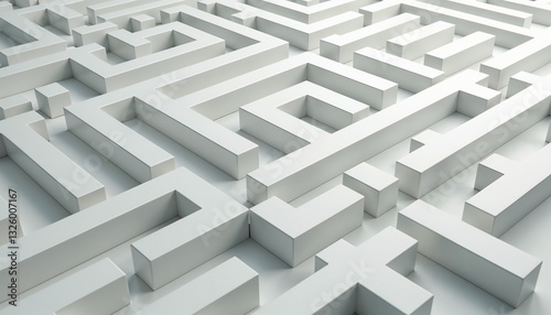 Wallpaper Mural Complex three-dimensional maze in abstract challenge Torontodigital.ca