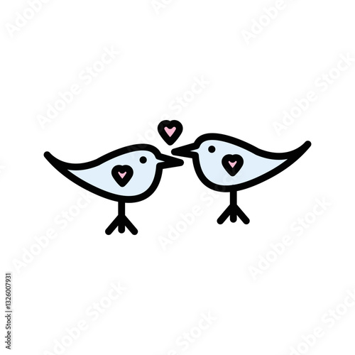 Lovebirds Vector Icon