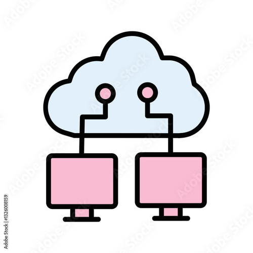 Cloud Network Vector Icon