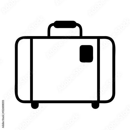 Classic suitcase icon for travel