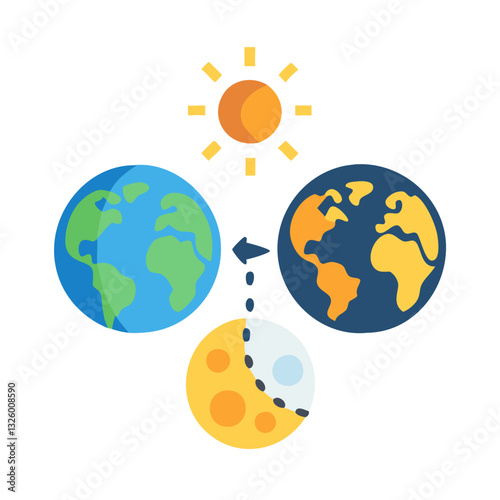 Earth and moon orbit diagram