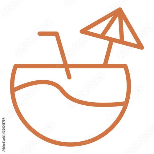 Coconut Water Vector Design Icon Style