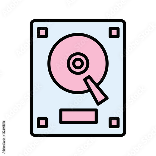 Portable Hard Drive Vector Icon