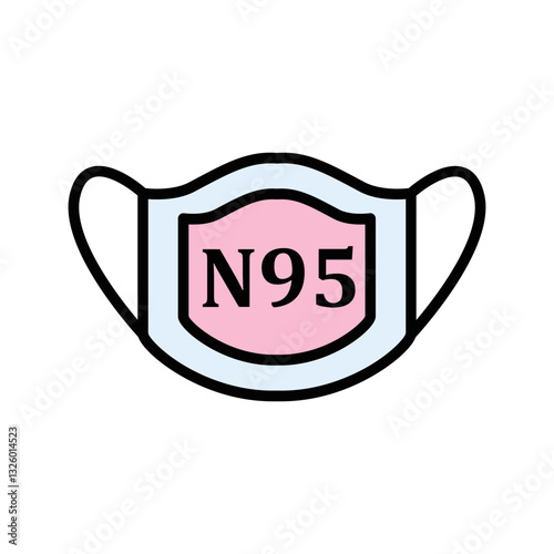 N95 mask Vector Icon