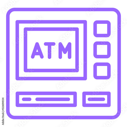 Vector Design ATM Icon Style