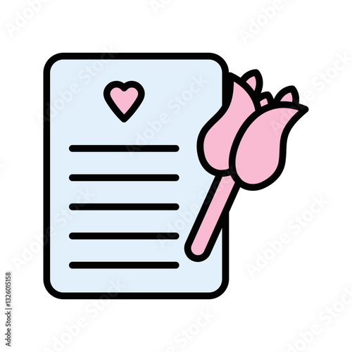 Love poem Vector Icon
