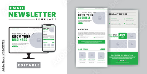 Email Newsletter Template Design for Business.