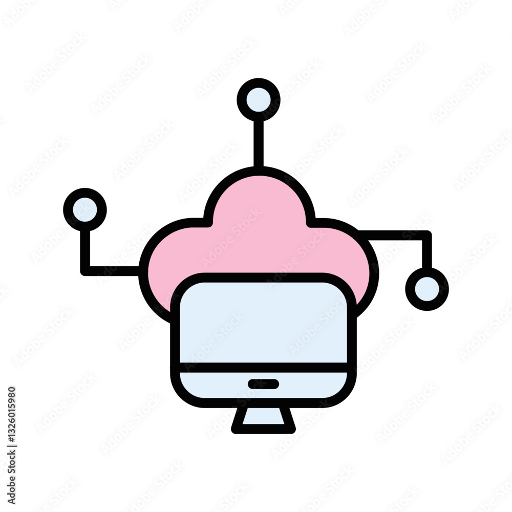 Naklejka premium Edge Computing Vector Icon