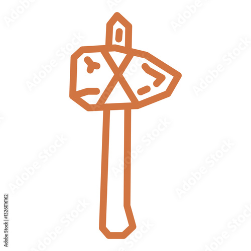 Vector Design Stone Axe Icon Style