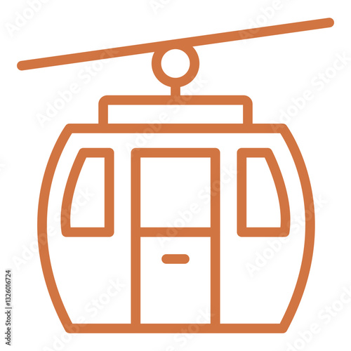 Vector Design Cable Car Icon Style